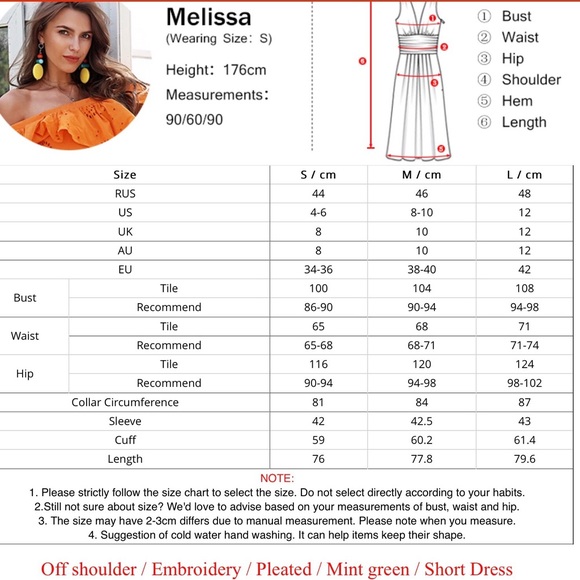 Mint Green Off-Shoulder Dress - Picture 7 of 7